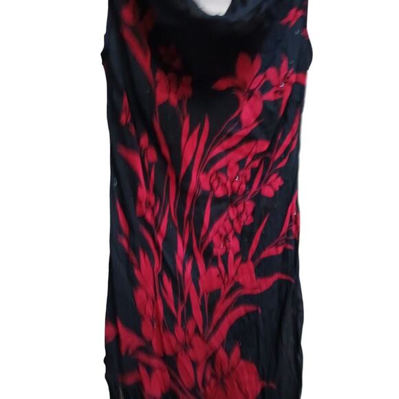 Eva Blue Cocktail party Dress sz 10 Red And Black - Picture 6 of 10